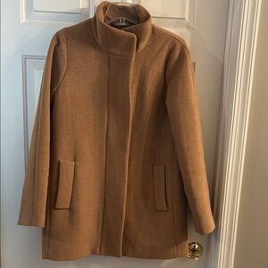 J. Crew Tan Wool Coat Classic Timeless Design